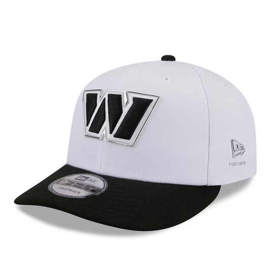 WASHINGTON COMMANDERS 2026 NFL DRAFT 9FIFTY SNAPBACK HAT - WHITE/BLACK