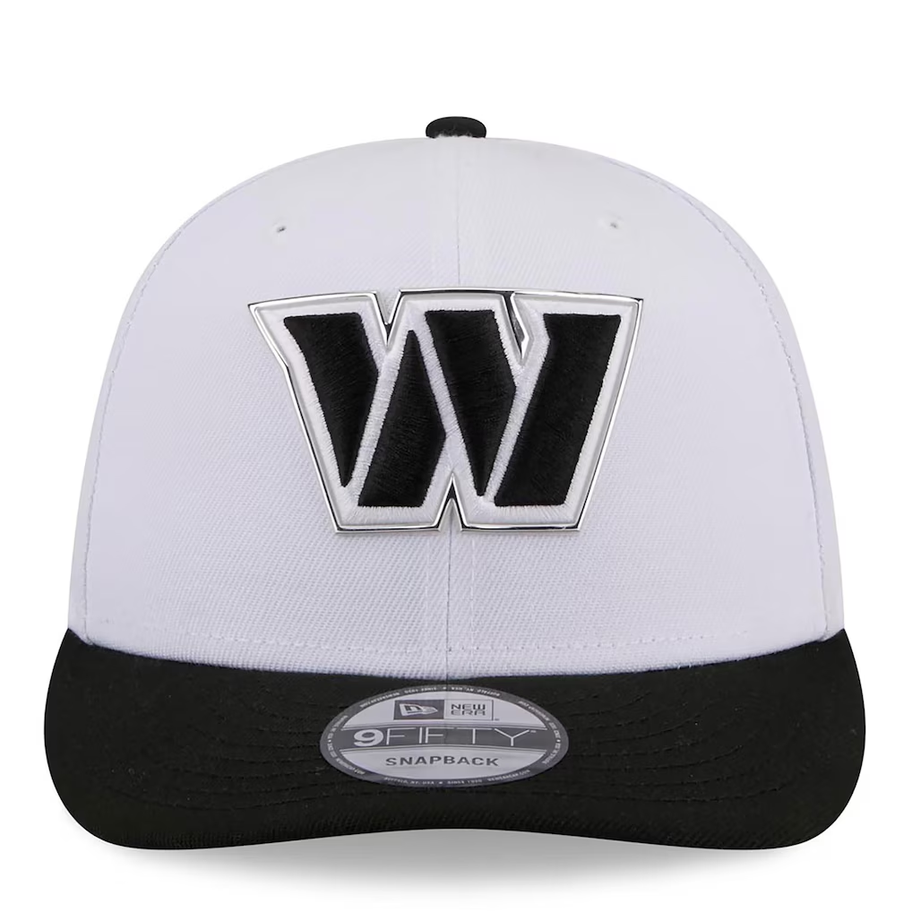WASHINGTON COMMANDERS 2026 NFL DRAFT 9FIFTY SNAPBACK HAT - WHITE/BLACK