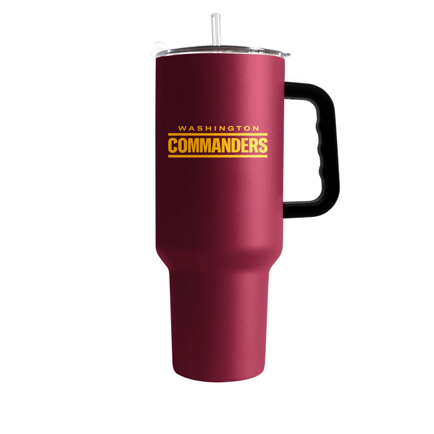 WASHINGTON COMMANDERS 40OZ. FLIPSIDE TRAVEL TUMBLER WITH HANDLE