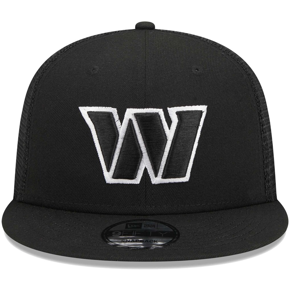 WASHINGTON COMMANDERS EVERGREEN TRUCKER 9FIFTY SNAPBACK HAT - BLACK/WHITE
