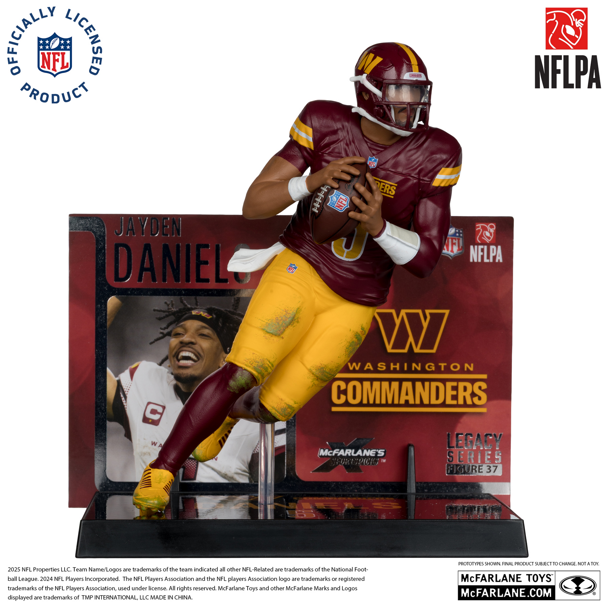 WASHINGTON COMMANDERS JAYDEN DANIELS NFL LEGACY 7" MCFARLANE SPORTS PICK FIGURE