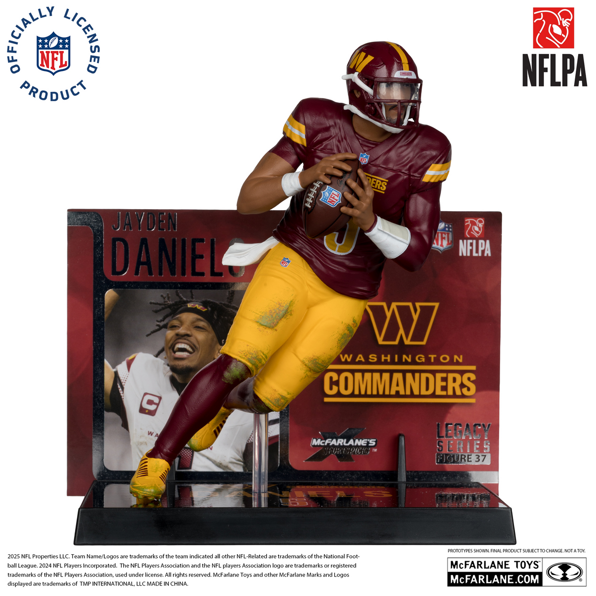 WASHINGTON COMMANDERS JAYDEN DANIELS NFL LEGACY 7" MCFARLANE SPORTS PICK FIGURE