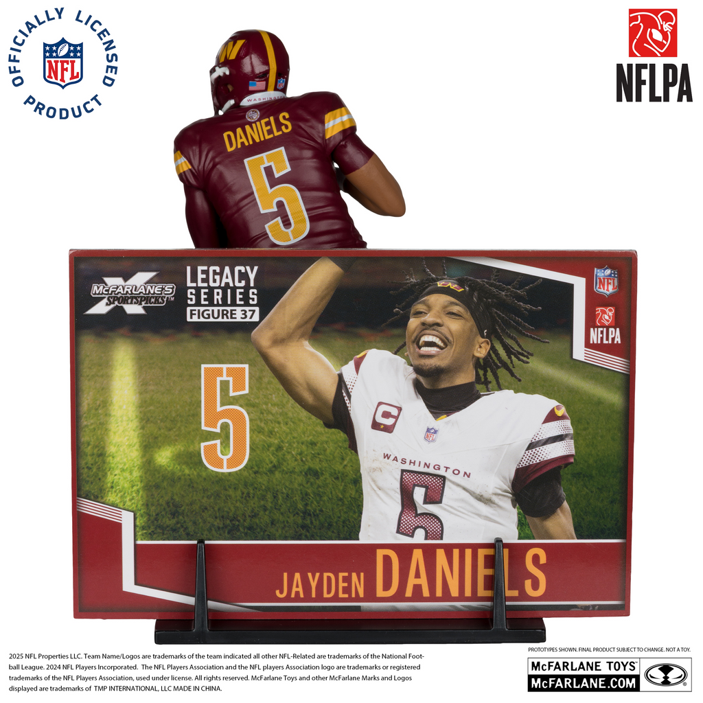 WASHINGTON COMMANDERS JAYDEN DANIELS NFL LEGACY 7" MCFARLANE SPORTS PICK FIGURE