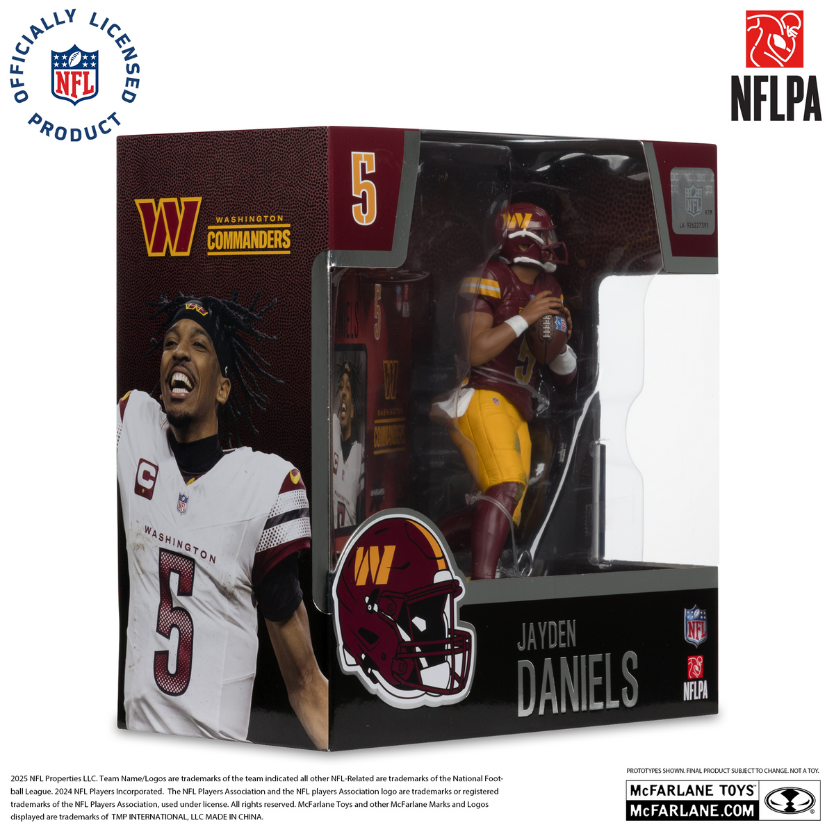 WASHINGTON COMMANDERS JAYDEN DANIELS NFL LEGACY 7" MCFARLANE SPORTS PICK FIGURE