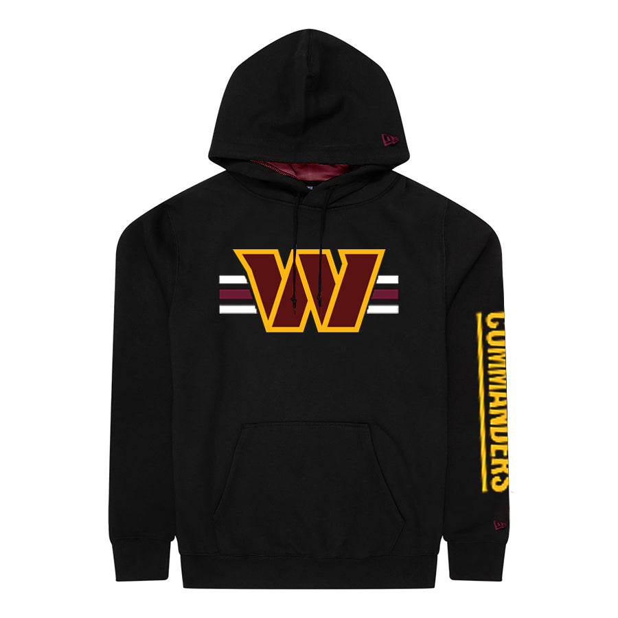 WASHINGTON COMMANDERS MEN'S 2023 SIDELINE PULLOVER HOODED SWEATSHIRT - BLACK