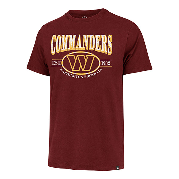 WASHINGTON COMMANDERS MEN'S '47 BRAND DELUXIA FRANKLIN T-SHIRT - BURGUNDY