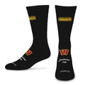 WASHINGTON COMMANDERS MEN'S FOR BARE FEET ESTABLISHED SOCK - BLACK