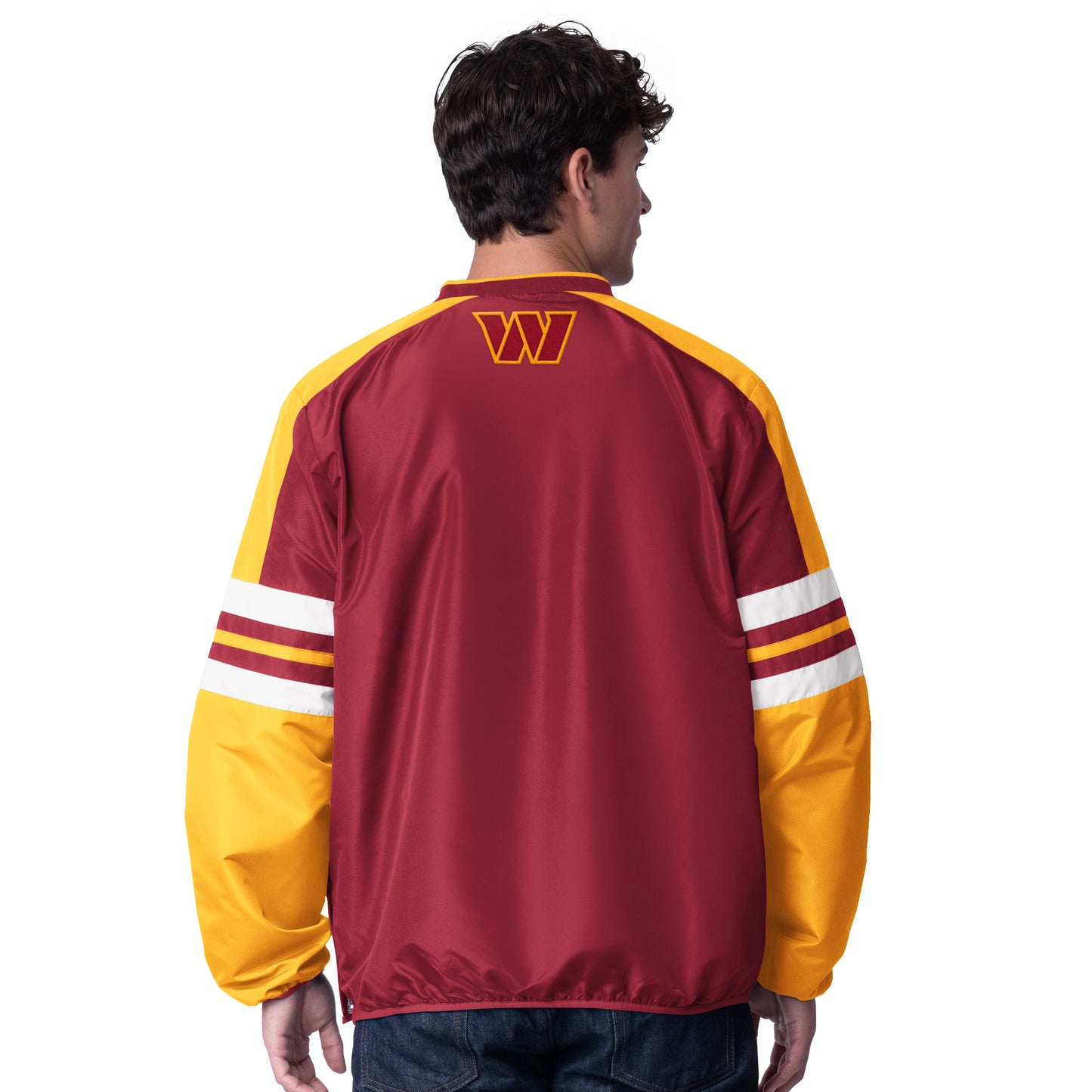 WASHINGTON COMMANDERS MEN'S HIGH HEAT 1 PULLOVER JACKET - MAROON/GOLD