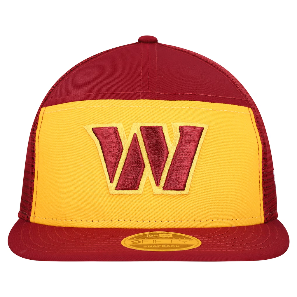 WASHINGTON COMMANDERS OUTDOOR SPLIT PANEL TRUCKER 9FIFTY SNAPBACK HAT