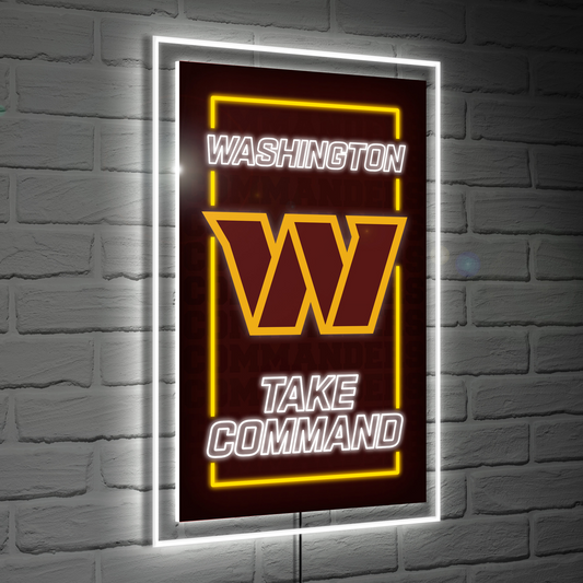 WASHINGTON COMMANDERS RECTANGLE NEOLITE LED WALL DECOR