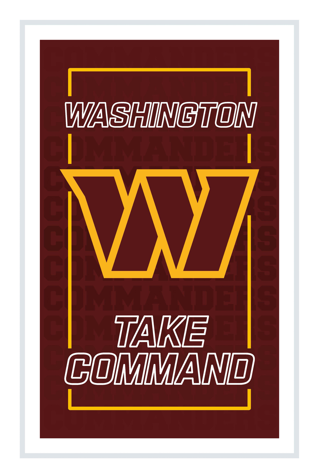 Commanders Decor WASHINGTON COMMANDERS RECTANGLE NEOLITE LED WALL DECOR – JR'S SPORTS