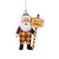 WASHINGTON COMMANDERS SANTA OVERALLS ORNAMENT