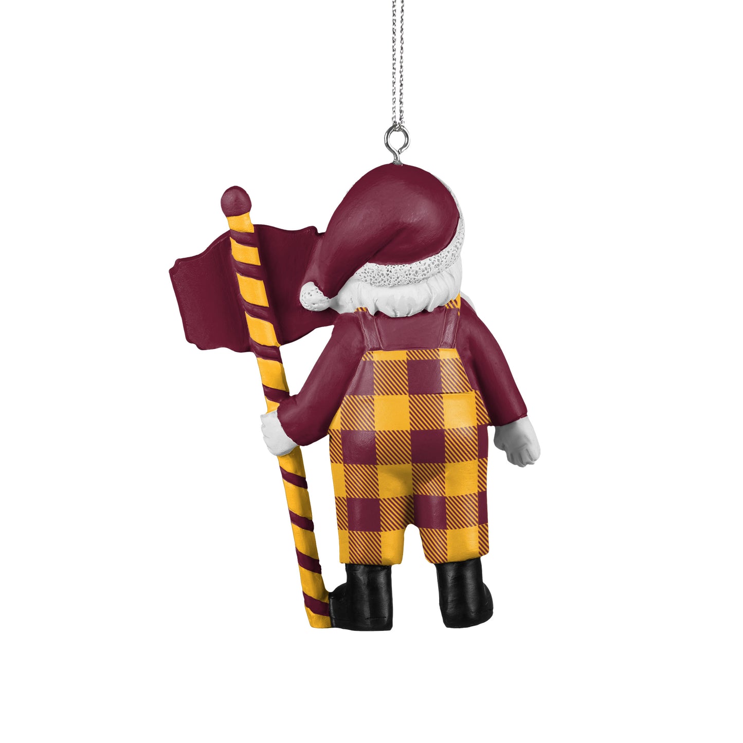 WASHINGTON COMMANDERS SANTA OVERALLS ORNAMENT