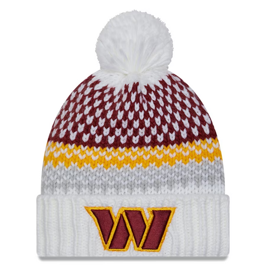 WASHINGTON COMMANDERS WOMEN'S 2023 NFL SIDELINE CUFFED KNIT WITH POM