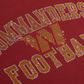 WASHINGTON COMMANDERS WOMEN'S FOCO RHINESTONE LOGO OVERSIZED CREW NECK SWEATSHIRT - RED
