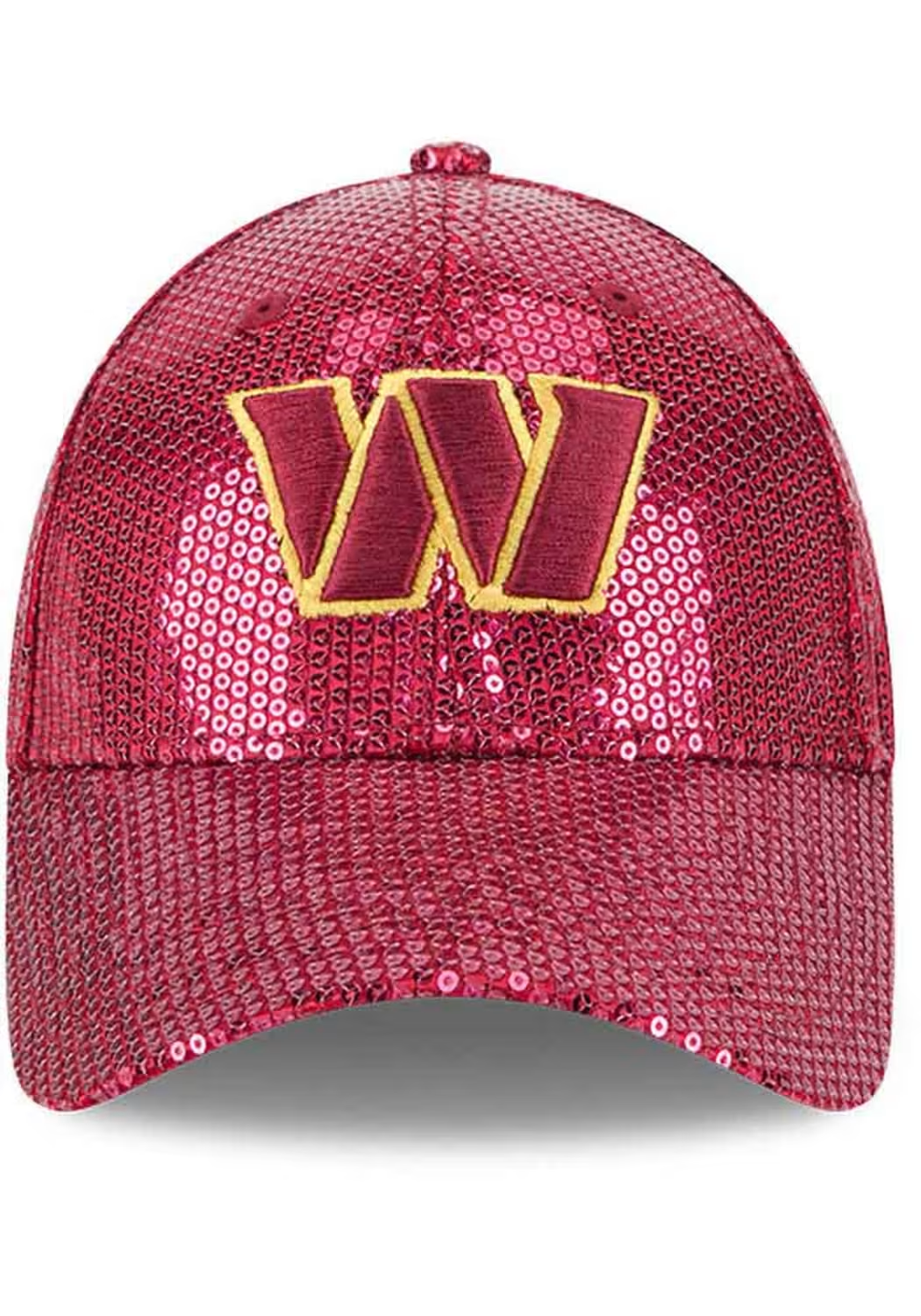 WASHINGTON COMMANDERS WOMEN'S SEQUIN 9FORTY ADJUSTABLE HAT - BURGUNDY
