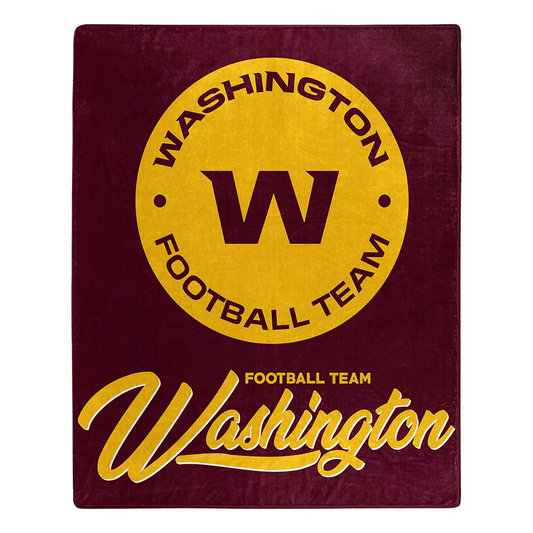 WASHINGTON FOOTBALL TEAM SIGNATURE 50"X60" RASCHEL THROW BLANKET