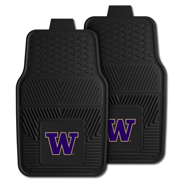 WASHINGTON HUSKIES VINYL CAR MAT SET