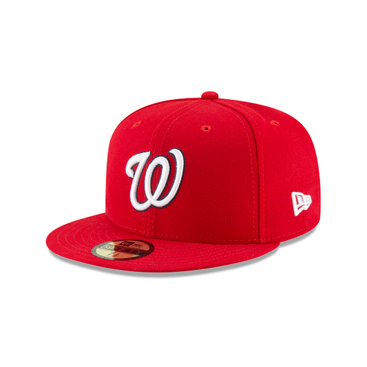 WASHINGTON NATIONALS EVERGREEN BASIC 59FIFTY FITTED HAT - RED