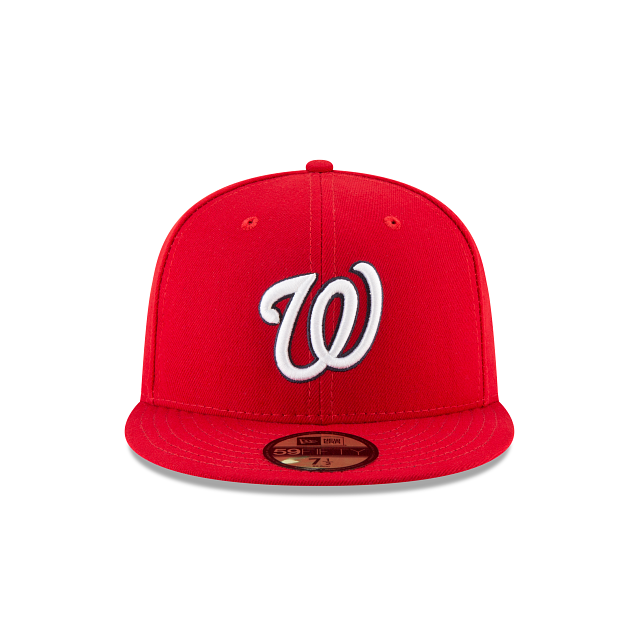 WASHINGTON NATIONALS EVERGREEN BASIC 59FIFTY FITTED HAT - RED