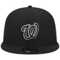 WASHINGTON NATIONALS EVERGREEN TRUCKER 9FIFTY SNAPBACK HAT - BLACK/WHITE
