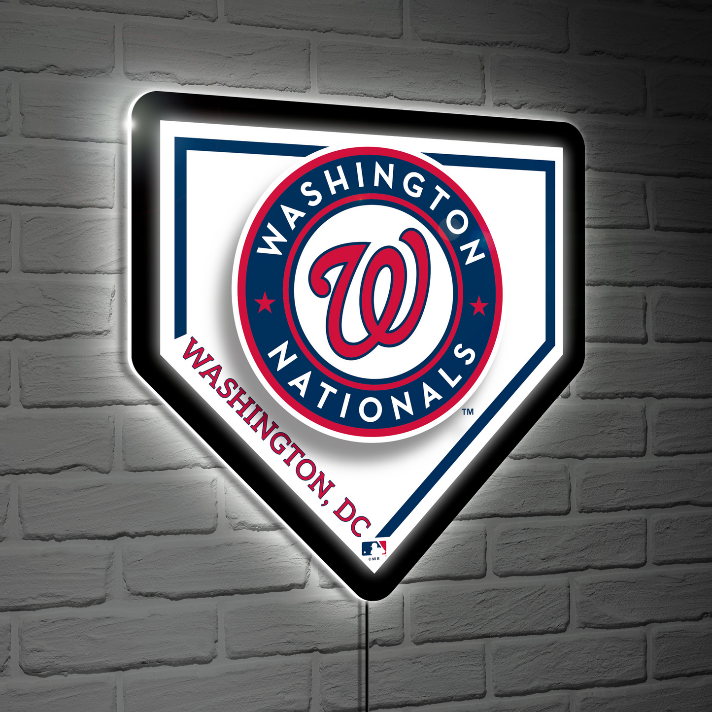 WASHINGTON NATIONALS HOMEPLATE EDGELITE LED WALL DECOR