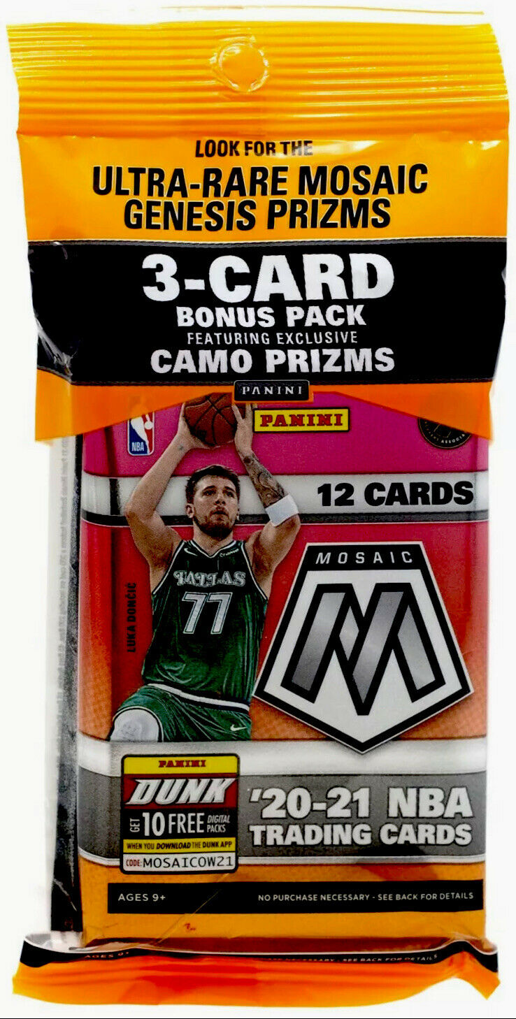 2020-21 NBA MOSAIC BASKETBALL FACTORY-SEALED CELLO BOX