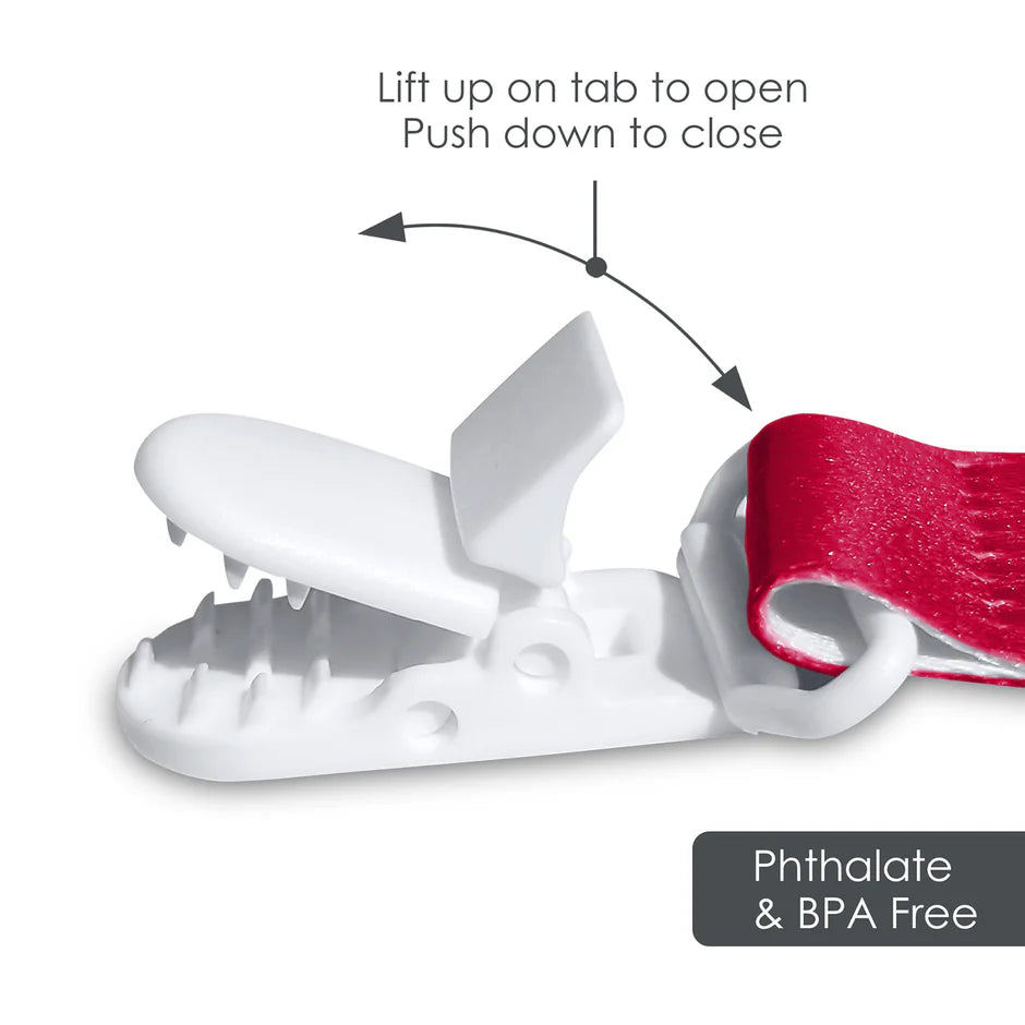 SAN FRANCISCO 49ERS PACIFIER CLIP SET