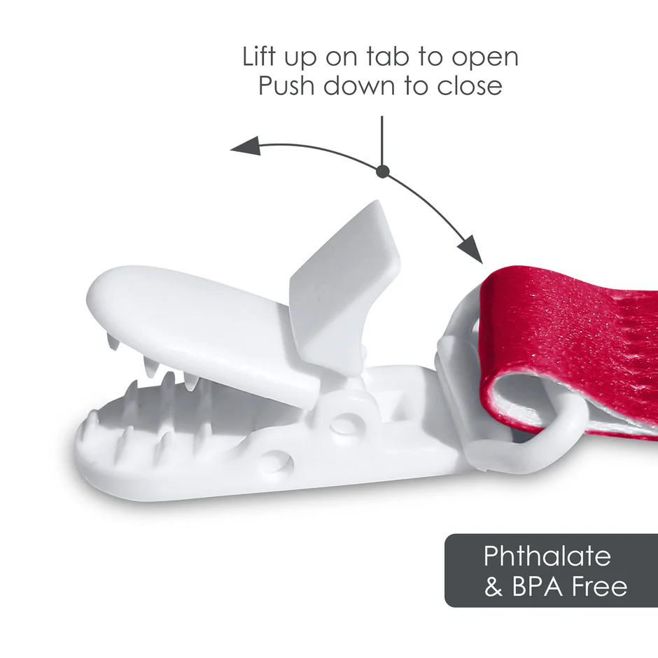 SAN FRANCISCO 49ERS PACIFIER CLIP SET