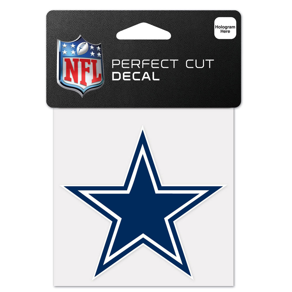 DALLAS COWBOYS PERFECT CUT 4"X 4" CALCOMANÍA