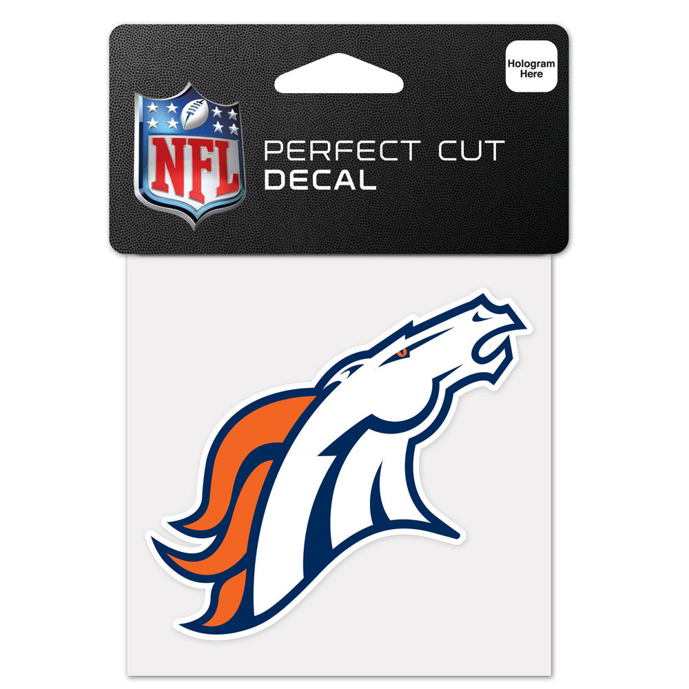 DENVER BRONCOS CALCOMANÍA DE CORTE PERFECTO DE 4"X 4"