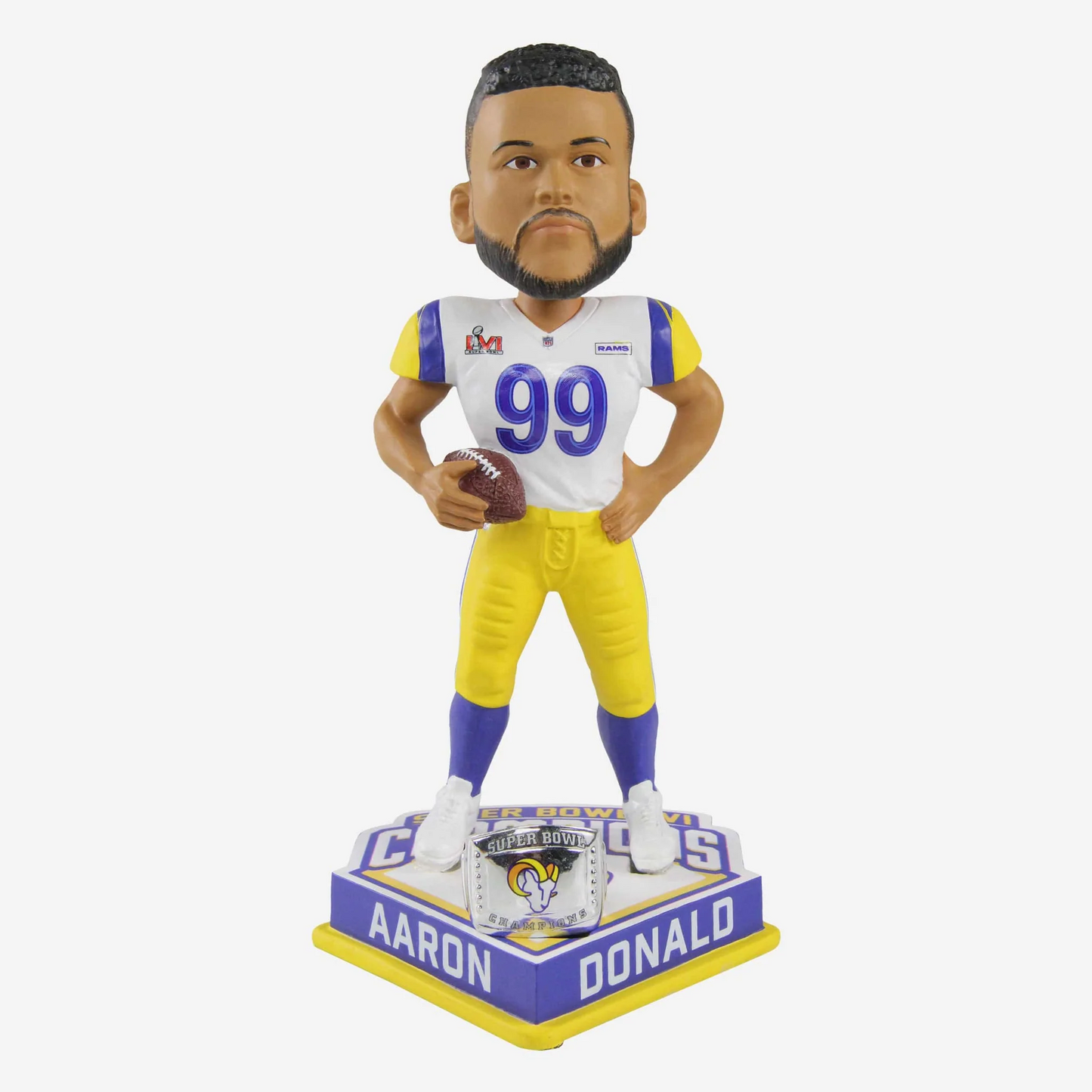 LOS ANGELES RAMS AARON DONALD SUPER BOWL LVI BOBBLEHEAD