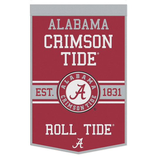 ALABAMA CRIMSON TIDE 24"X38" PANCARTA DE LANA CON ESLOGAN