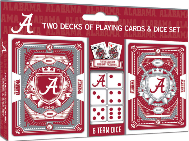 ALABAMA CRIMSON TIDE 2-PACK CARD AND DICE SET
