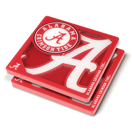 ALABAMA CRIMSON TIDE 3D COASTER