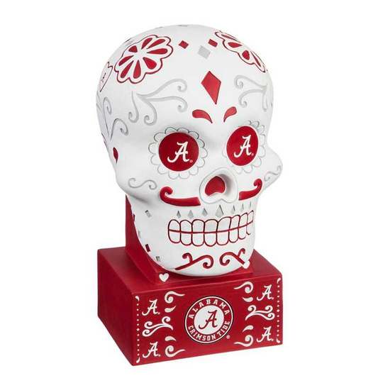 ALABAMA CRIMSON TIDE SUGAR SKULL STATUE