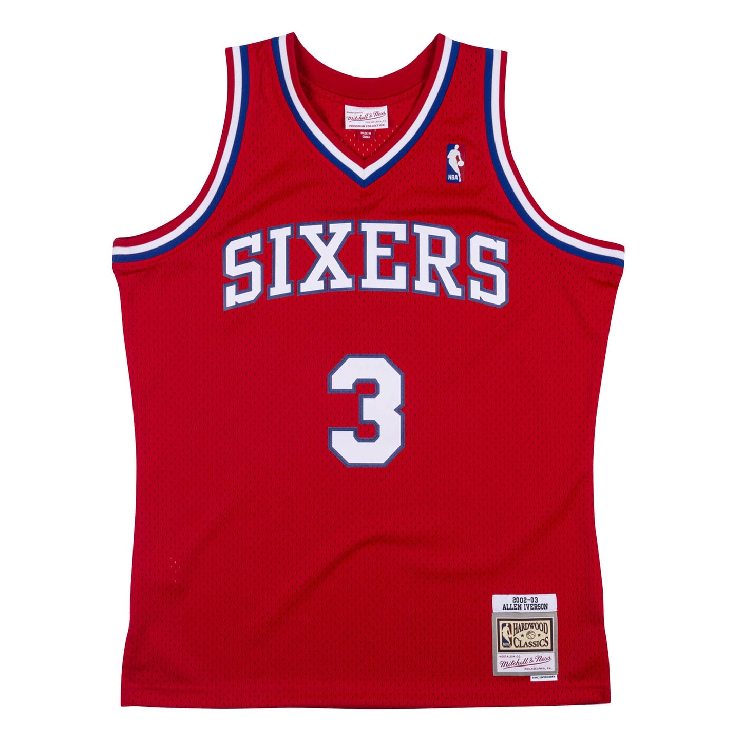 ALLEN IVERSON HOMBRE MITCHELL &amp; NESS 02-03' JERSEY SWINGMAN