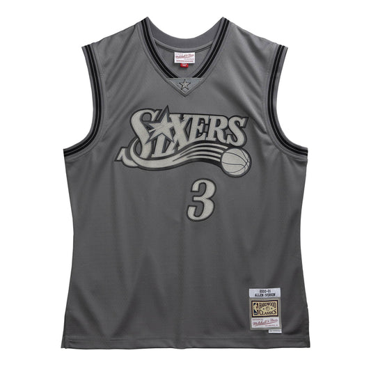 ALLEN IVERSON MEN'S MITCHELL & NESS METAL WORKS 00-01' SWINGMAN JERSEY