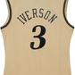 ALLEN IVERSON JERSEY PHILADELPHIA 76ERS MITCHELL &amp; NESS SWINGMAN PARA HOMBRE - CAQUI