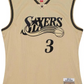 ALLEN IVERSON JERSEY PHILADELPHIA 76ERS MITCHELL &amp; NESS SWINGMAN PARA HOMBRE - CAQUI