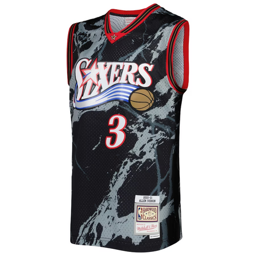 ALLEN IVERSON PHILADELPHIA 76ERS MITCHELL & NESS SWINGMAN JERSEY - MARBLE