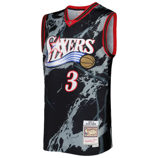 Lids Dennis Rodman Chicago Bulls Mitchell & Ness 1995-96 Hardwood Classics  Marble Swingman Jersey - Black