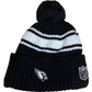 ARIZONA CARDINALS 2022 SIDELINE SPORT CUFFED POM KNIT -BLACK/WHITE