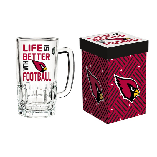 COPA DE TANKARD DE ARIZONA CARDINALS CON CAJA