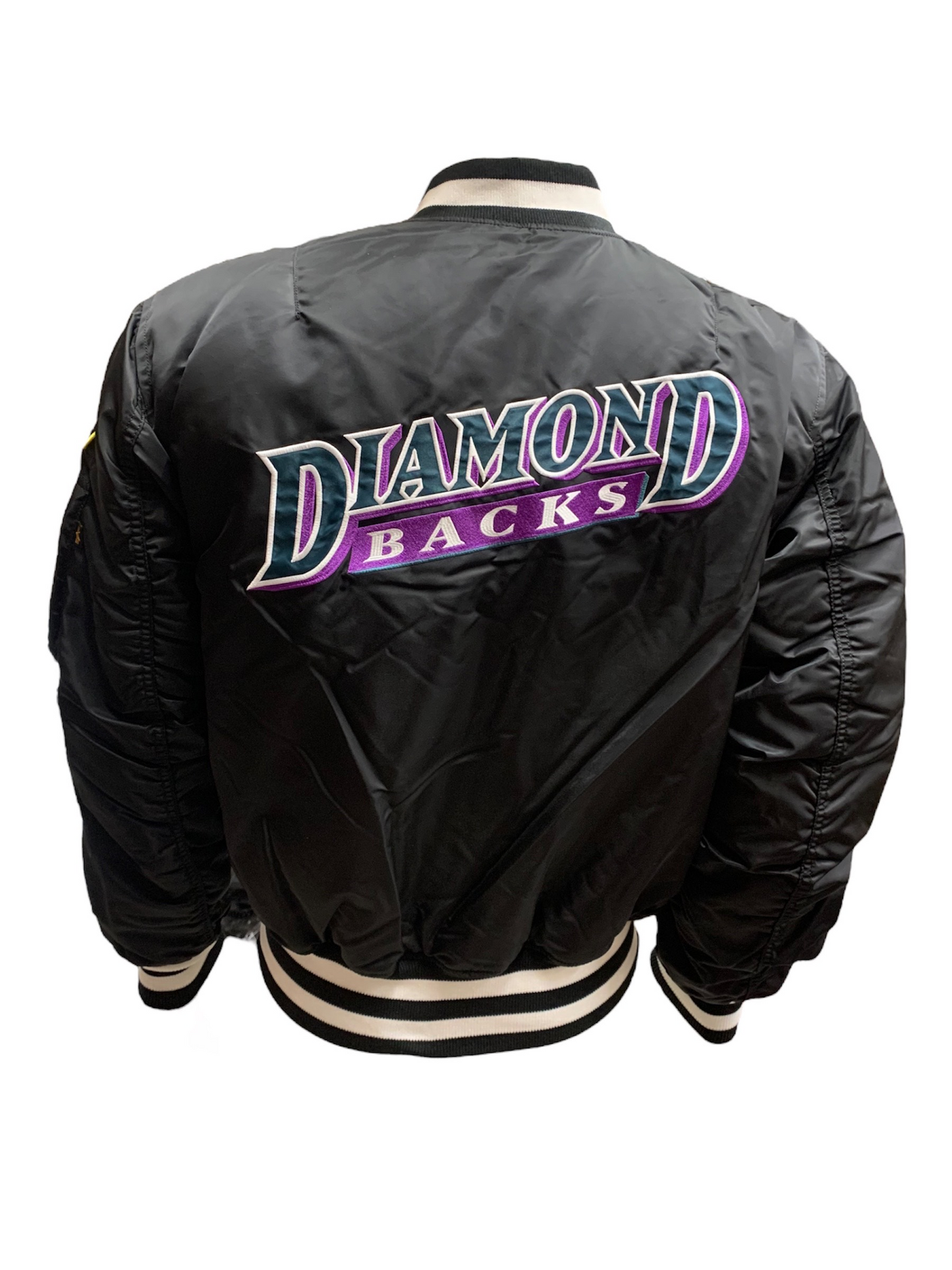 ARIZONA DIAMONDBACKS MEN'S ALPHA INDUSTRIES REVERSIBLE BOMBER JACKET