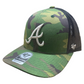 ATLANTA BRAVES 47 BRAND ADJUSTABLE TRUCKER HAT - CAMO