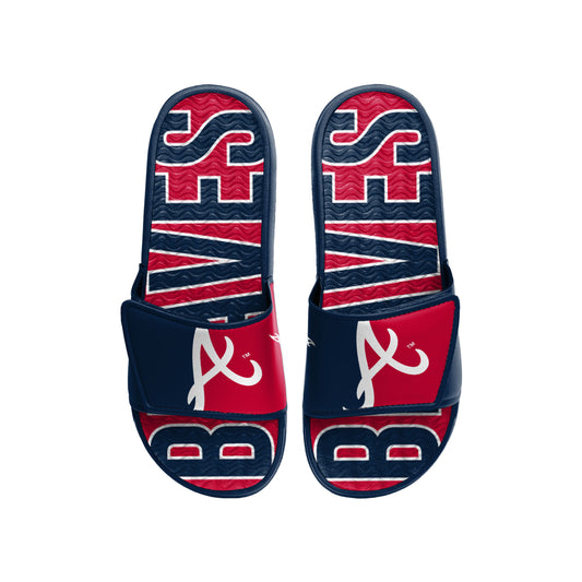 ATLANTA BRAVES MEN'S BIG LOGO GEL SLIDE