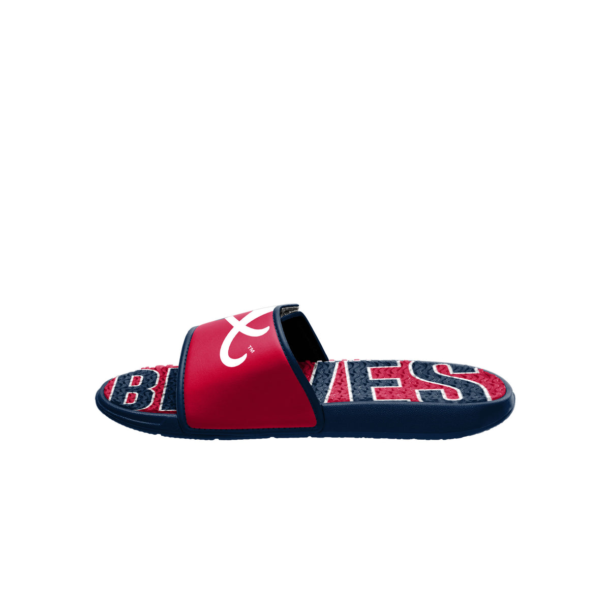 ATLANTA BRAVES MEN'S BIG LOGO GEL SLIDE