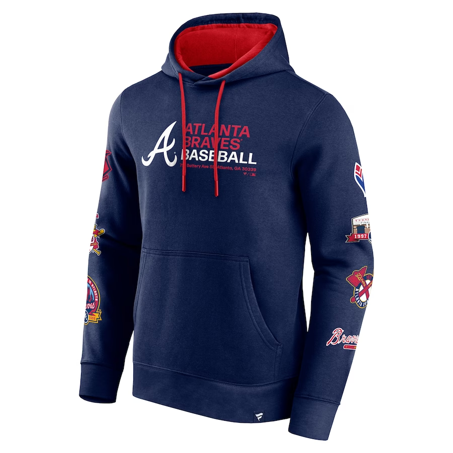 ATLANTA BRAVES SUDADERA CON CAPUCHA EXTRA INNINGS PARA HOMBRE
