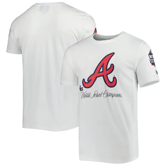 CAMISETA HISTORIC CHAMPS DE ATLANTA BRAVES PARA HOMBRE - BLANCO